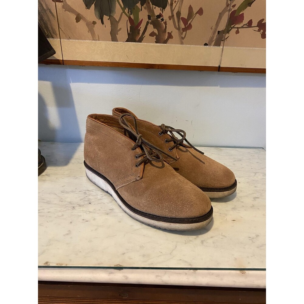 Frye Chukka Boots Mens Size 10.5 Brown Suede Vibram Gumlite Made In USA Ankle